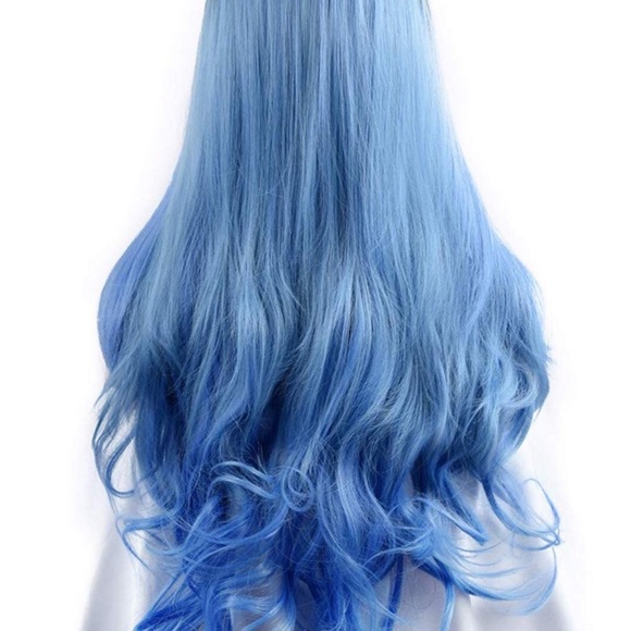 ?PHOENIX 28” Curly Blue OMBRÉ Cosplay Wig *NWT*